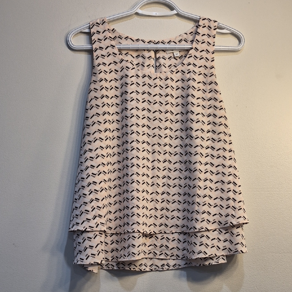 🌟4 / 15 🌟 Reitmans Light Pink Sleeveless Layered Printed Camisole